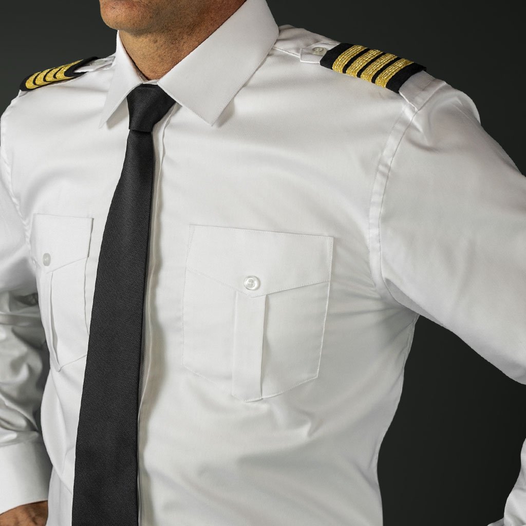 "The Pilot" Tall Pilot Shirt by Van Heusen Men's Short Sleeve Uniform Shirt 